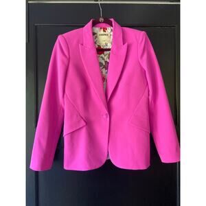 L’Agence Fushia Floral Lined Blazer SZ 4